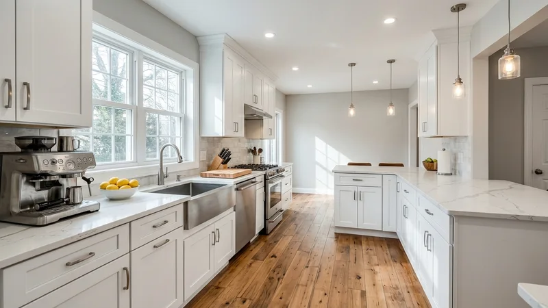 A bright renovated kitchen in a Queens home